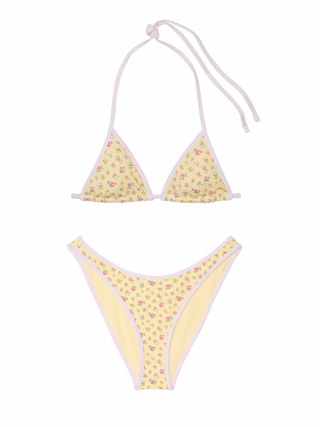 Frankie’s Bikini’s X Victoria’s Secret Pink Yellow Floral Bikini Set, Xs/Small